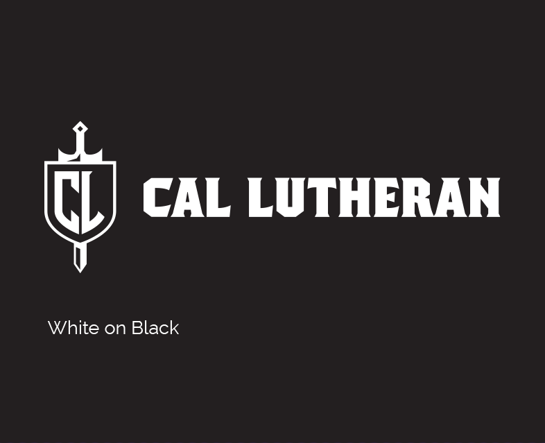 white on black