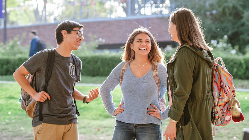 Students on campus